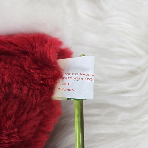 Vintage Smithy Plush Brown Teddy Bear Red Christmas Stocking 3D Head 21” - Picture 11 of 11